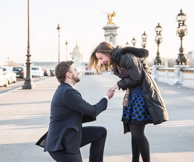 Ben & Kath – a Proposal at Pont Alexandre III