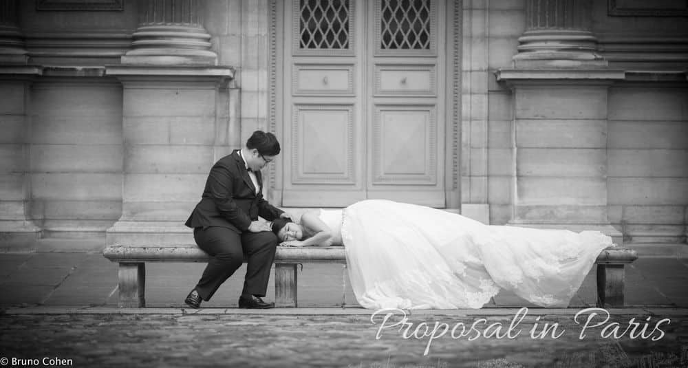 Paris marriage proposal montmartre